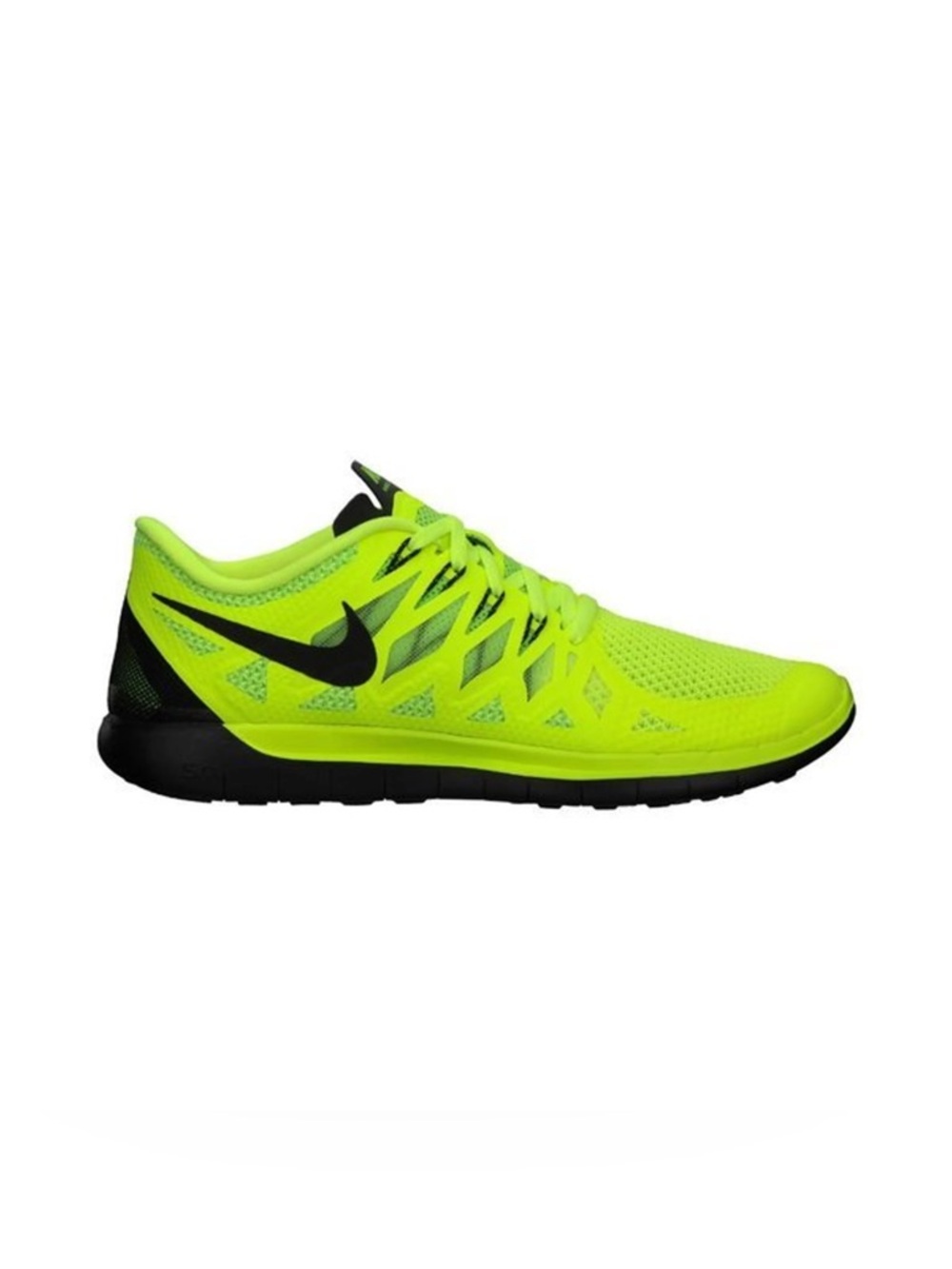 Nike Free 5.0 Running shoe in Volt and Black Colorway Size 10.5